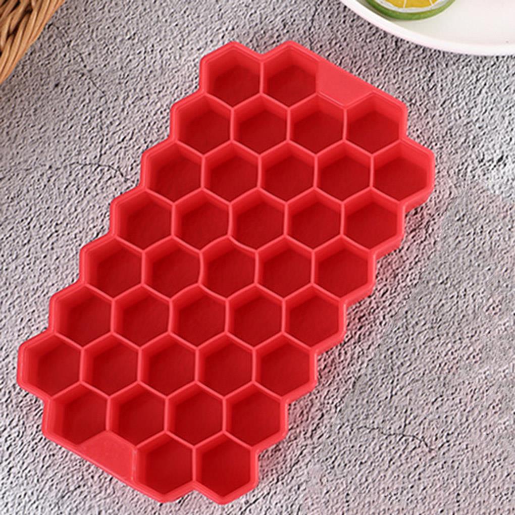 Khuôn Silicone Làm Đá Viên 37 Ngăn Hình Tổ Ong DIY