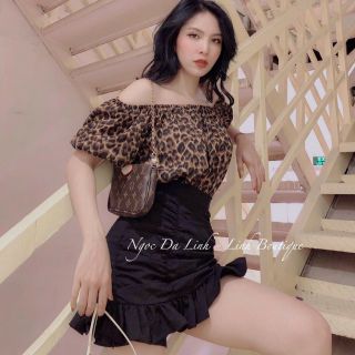 💋💋Sét áo trễ vai da beo cv rút xinhh hết nấc 😍😍😍