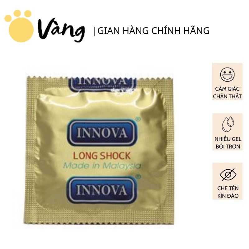 Combo 10 Hộp Bao Cao Su Gân Gai Lớn Kéo Dài Thời Gian Innova 3 cái/Hộp