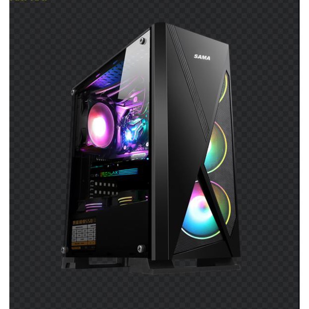 Vỏ Case SAMA Jazovo plus XII (Mid Tower/Màu Đen/ Trắng/Led RGB)