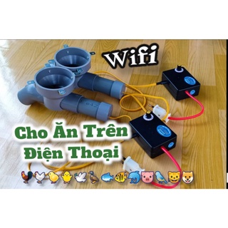 Bộ đôi 2 máy cho gà cá heo ăn tự động v5