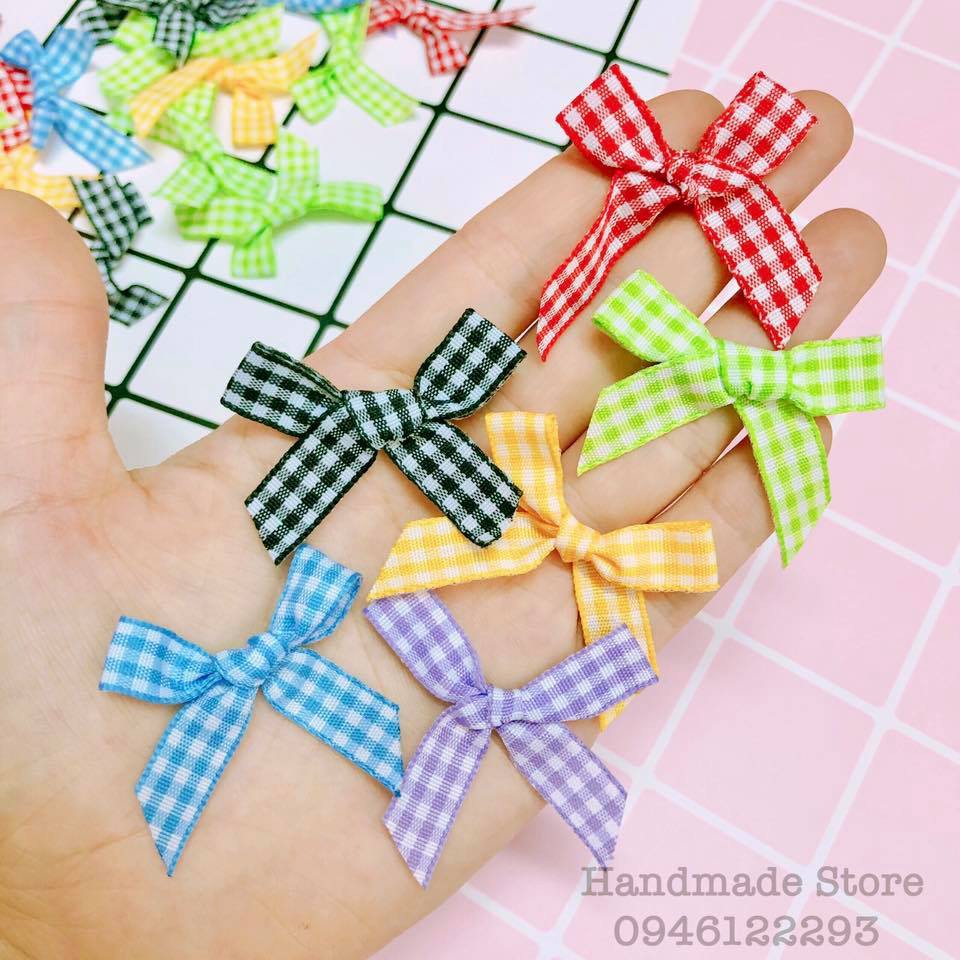 Nơ caro handmade (Gói 10c)