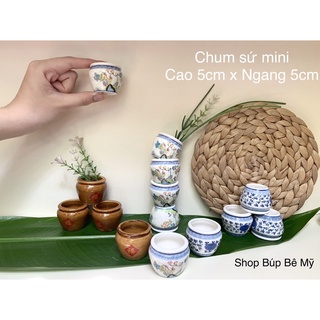 Lu sứ mini cho nhà búp bê 5 x 5 cm, đồ chơi mini xinh xắn giá rẻ trang trí nhà búp bê.