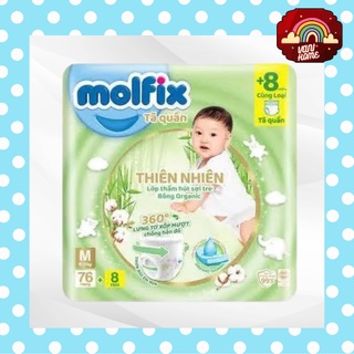 Tã/bỉm quần molfix thổ nhĩ kỳ đủ size m74/l68/xl62/xxl56 tặng 8m