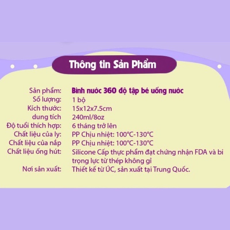 Bình tập hút, bình tập uống B.BOX cho bé chính hãng nhập khẩu Úc