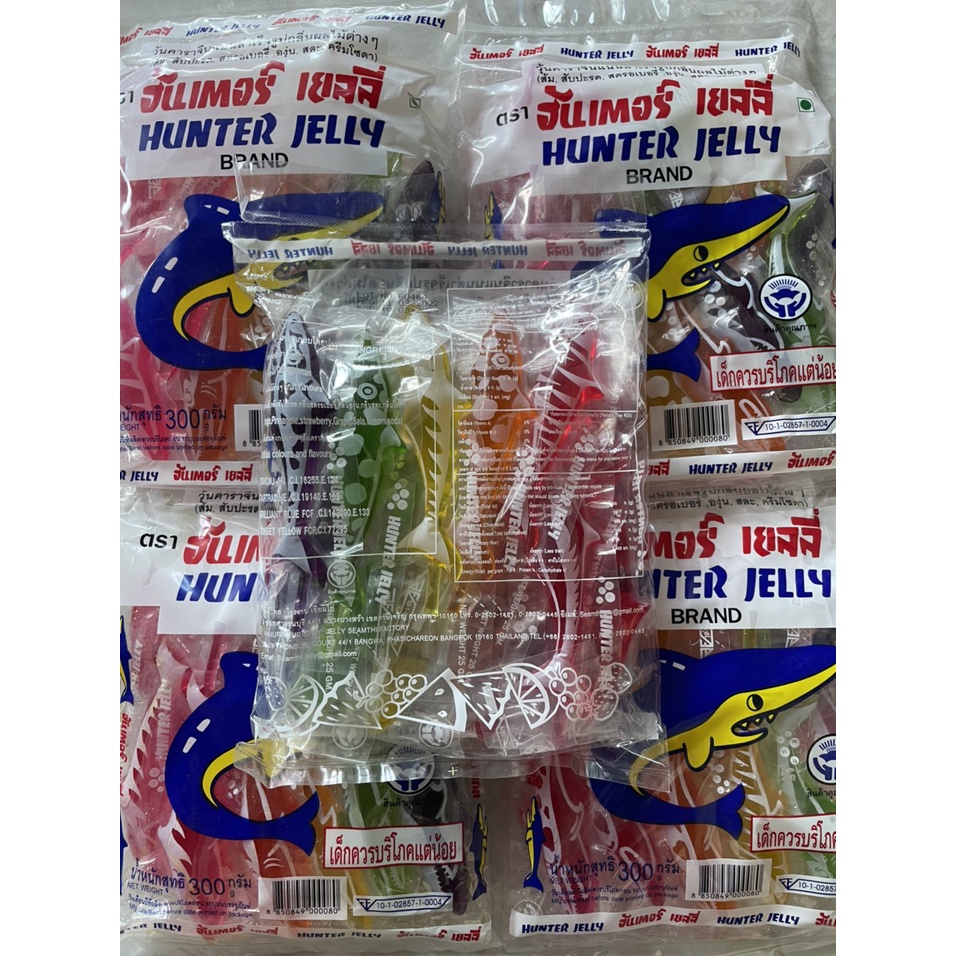 Thạch đông sương trái cây hình Cá Mập Hunter Jelly 300g