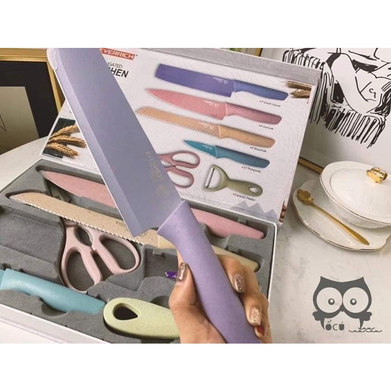 BỘ DAO 6 MÓN KHÁNG KHUẨN EVERICHH