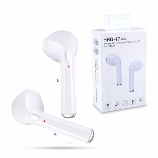 Tai nghe bluetooth I7s 1 tai mini kết nối blutooth với điện thoại, nghe được 2 bên tặng kèm cáp sạc