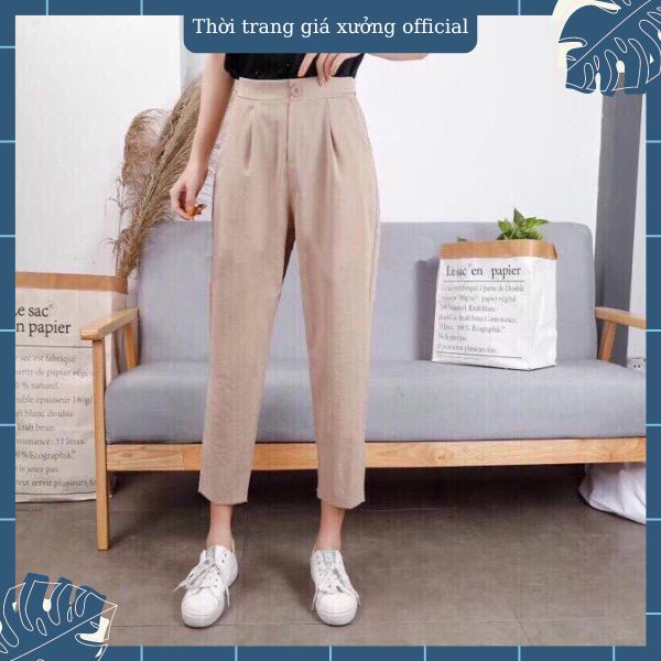 Quần baggy đũi khuy trước chun sau mịn mát