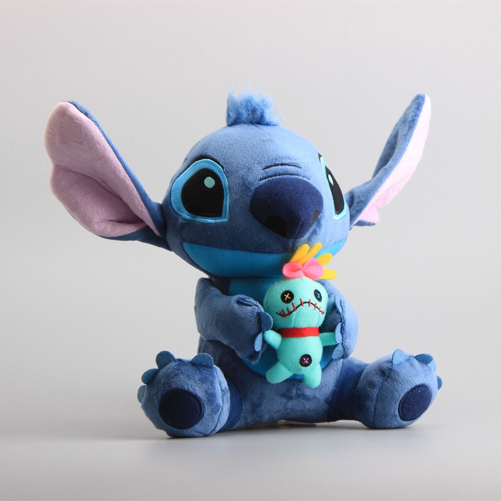 DISNEY Đồ chơi nhồi bông Hình Stitch Và Stitch Dễ Thương 25cm / 9.6 &quot;