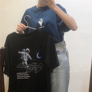 Áo Thun Nữ In Hình Phi Hành Gia Cá Tính