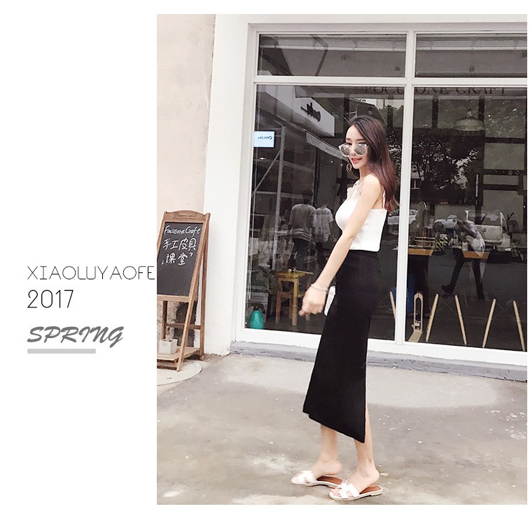 Chân váy công sở dài bigsize xẻ sau màu đen dài 70cm [size từ 48-85kg] | BigBuy360 - bigbuy360.vn