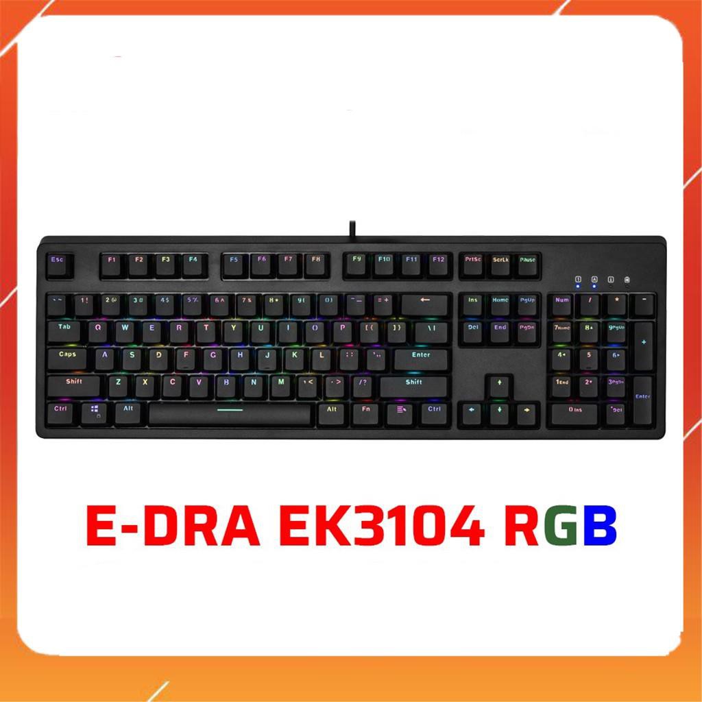 [ HÀNG SIÊU CẤP ] Bàn phím cơ Gaming E-DRA EK3104 - Màu đen - Led rgb - BH 24 tháng [ CHÍNH HÃNG ] | WebRaoVat - webraovat.net.vn