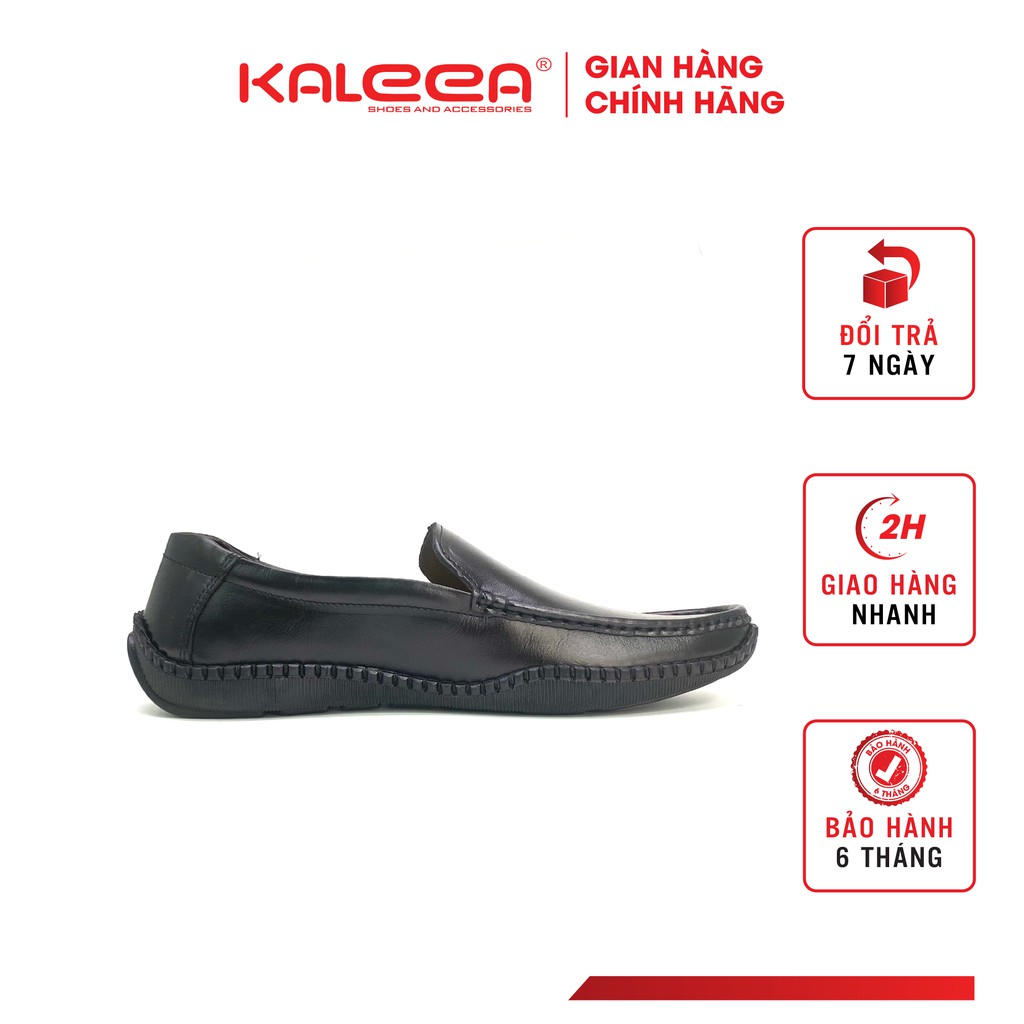 Giày Da Bò Nam KALEEA IS61 - Thiết Kế Đế Cao Su Đế Âm Khâu Chắc Chắn Dày 3 cm