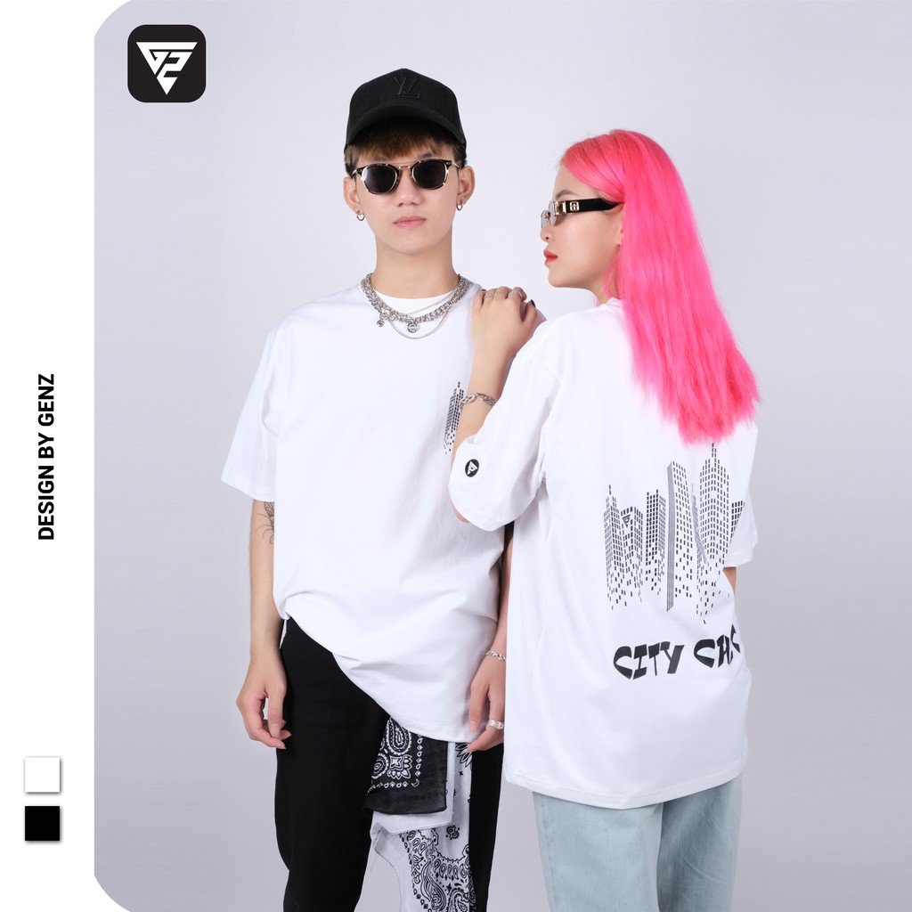 Áo thun tay lỡ GENZ phông Unisex nam nữ Cotton oversize form rộng City Chic GZT02 | BigBuy360 - bigbuy360.vn