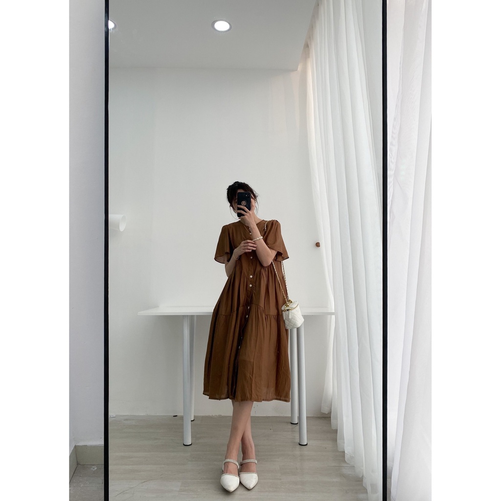 Set váy tơ voan lụa cúc dọc kèm váy 2 dây S315 SUSTORE | BigBuy360 - bigbuy360.vn