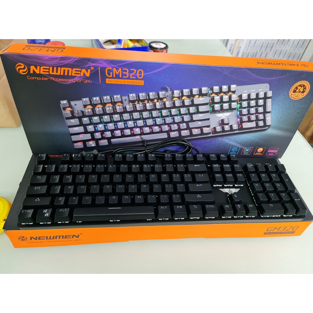 Bàn phím cơ Newmen GM320 led RGB - Hàng chính hãng