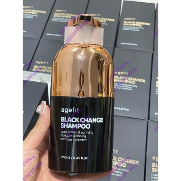 (SHOP SỐ 1 SHOP.EE) Agefit Black Change Shampoo, Dầu gội phủ bạc, Dầu gội nhuộm tóc bạc Hàn Quốc