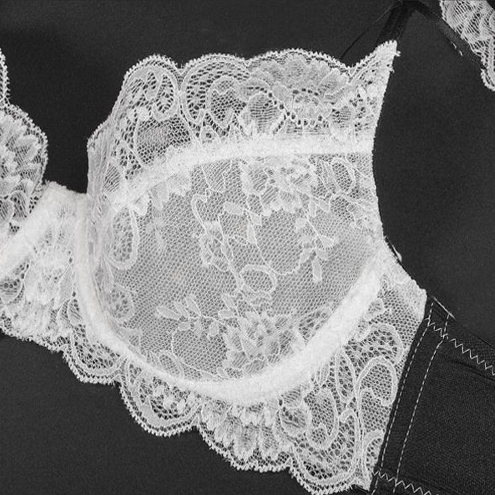 Set áo bra và quần lót Varsbaby ren xuyên thấu siêu mỏng phái nữ