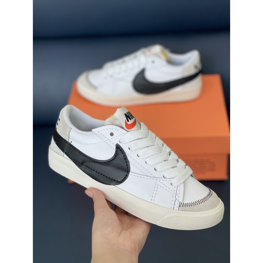 Giày Sneaker Nike Blazer Đen Trắng Cổ Thấp Nam Nữ, Giày Thể Thao Nike Blazer Full Bill Box (Nắng Sneaker)