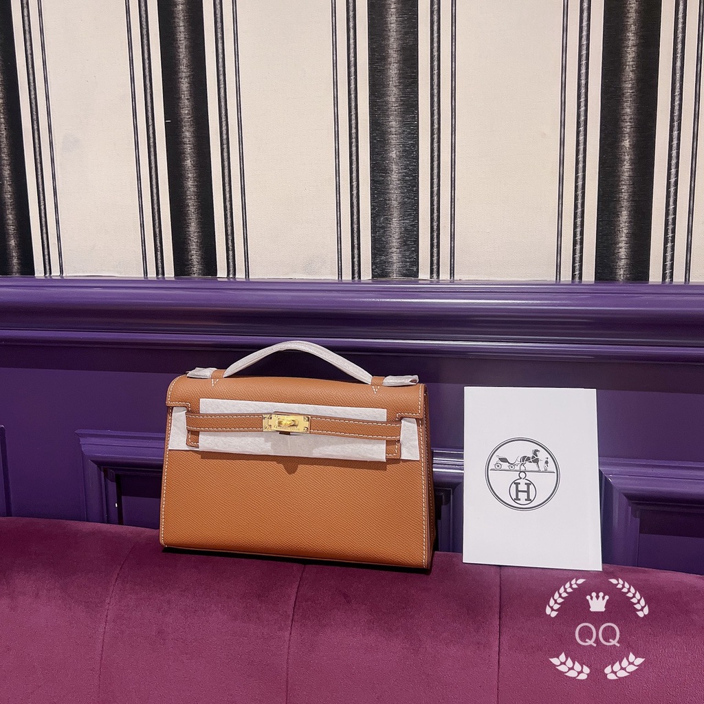 Túi Xách Her.mes ke.lly Size 22cm Màu Nâu