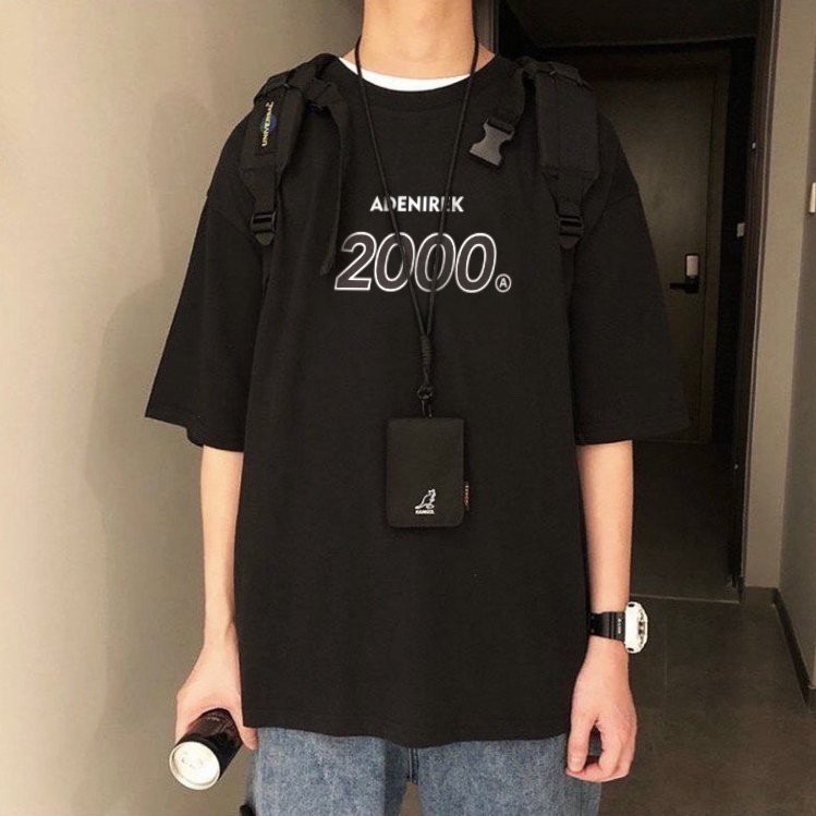 Áo thun nam nữ tay lỡ cổ tròn 2000 áo phông vải Cotton co giãn, dày dặn, form rộng