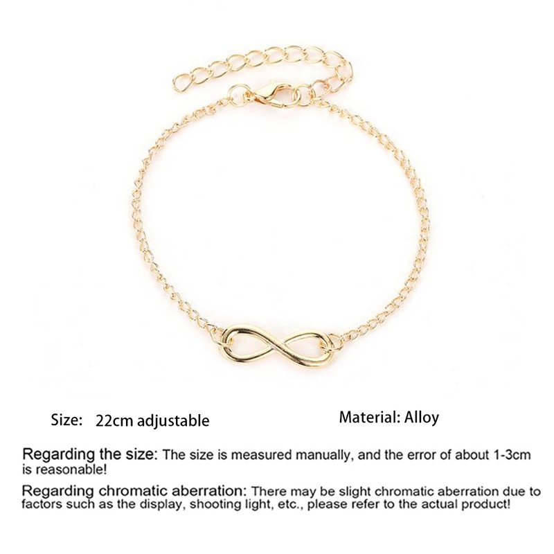 Vòng Tay Hợp Kim Khóa Hợp Kim Hình Số 8 Phong Cách Retro Cá Tính