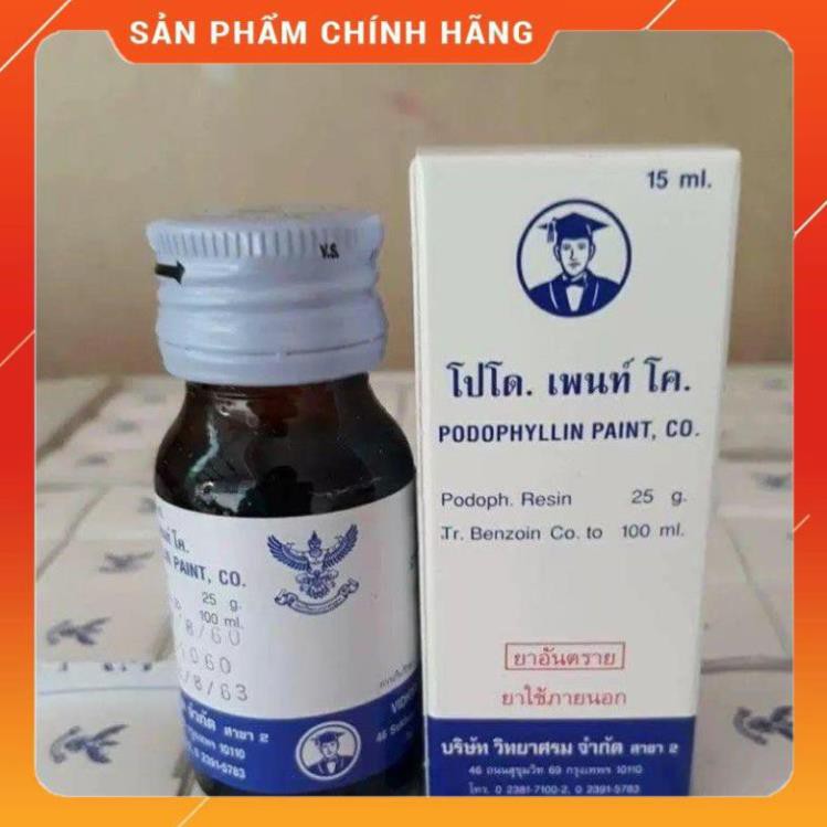 [CHỈ BÁN CHÍNH HÃNG] PODOPHYLLIN 25 THÁI LAN bôi sùi mào gà. IB shop gửi cách phân biệt hàng chuẩn