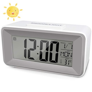 Đồng Hồ Báo Thức Điện Tử Để Bàn Màn Hình Lcd 12 / 24 Giờ Hiển Thị Nhiệt Độ