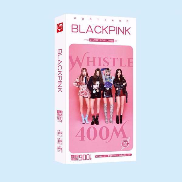 Postcard Blackpink whistle hộp ảnh bộ ảnh có ảnh dán sticker lomo bưu thiếp