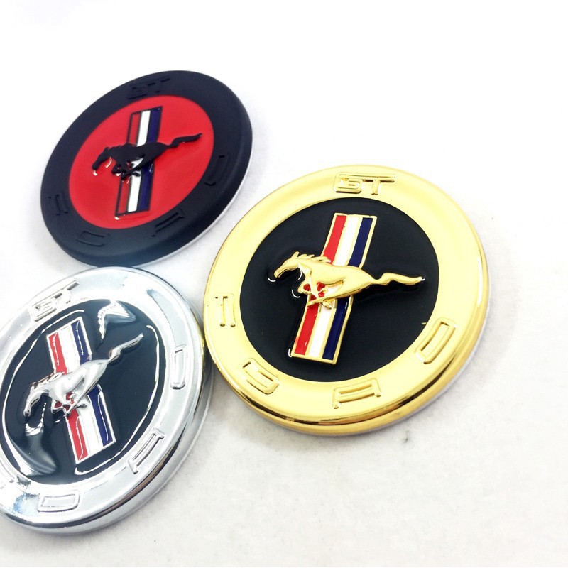 Sticker decal logo ngựa bằng kim loại trang trí cho Ford Mustang GT