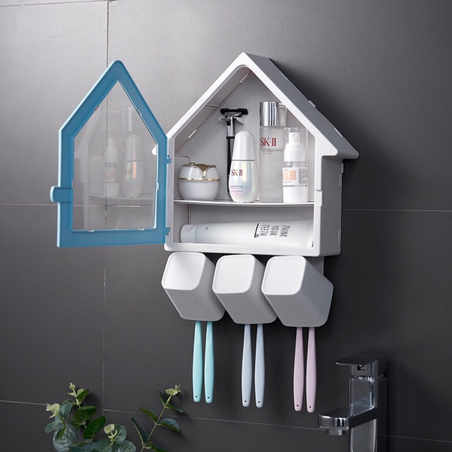 Kệ đựng vật dụng nhà tắm,kèm theo ly