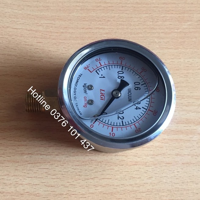 Đồng hồ dầu do áp suất âm -1, đồng hồ hút chân không áp suất áp lực thủy lực