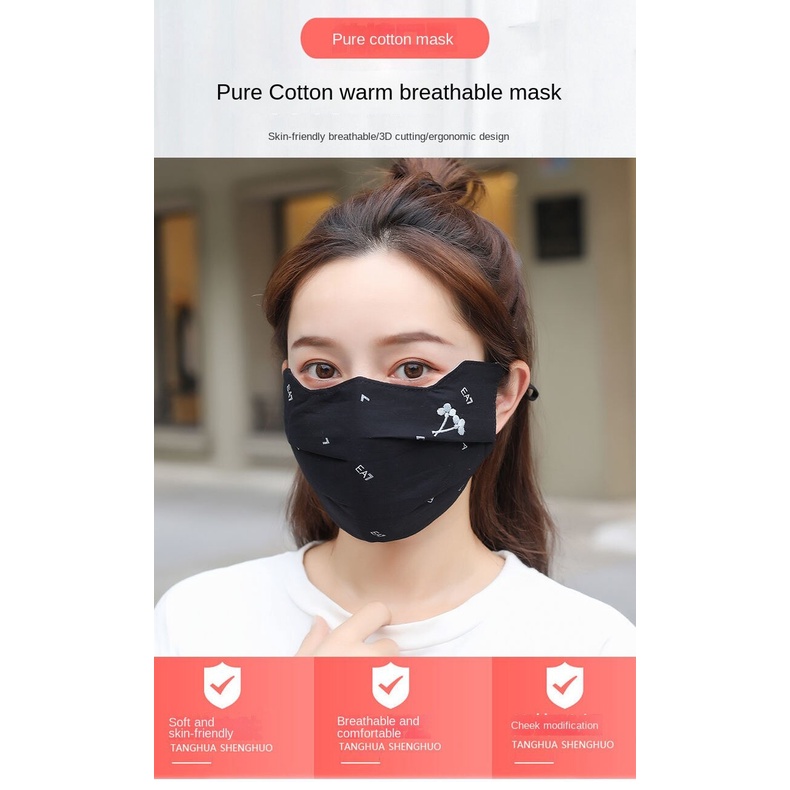 Khẩu Trang Dày Ba Lớp Chống Sương Mù Giữ Ấm Mùa Thu Đông Dễ Thương Thời Trang Cho Nam Và Nữ