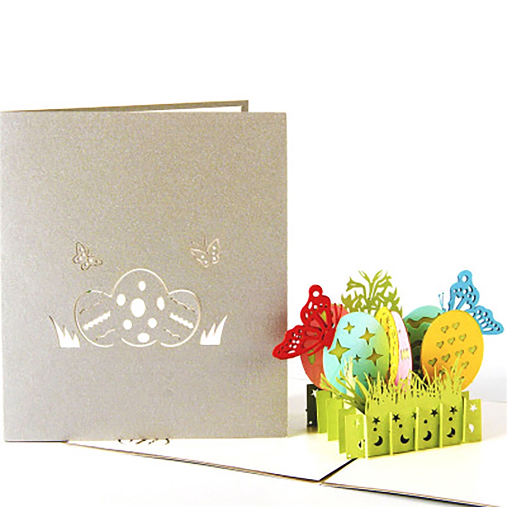 [proflyVN]3 Pack Easter Pop Up Cards - Easter Card, 3D Card, Easter Greeting Card, Easter