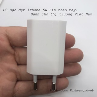 Cốc sạc iPhone 5W chính hãng Apple_Dẹt_VN