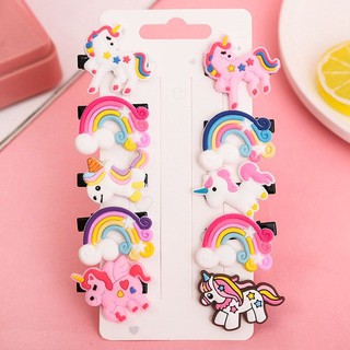 SET 10 KẸP TÓC TRẺ EM HÌNH QUE KEM, NGỰA PONY CẦU VỒNG SIÊU DỄ THƯƠNG
