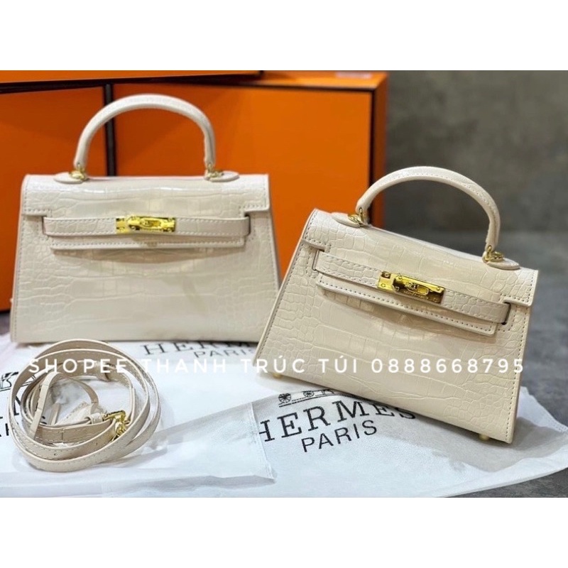 Túi xách da rắn bản đẹp 19-22cm dáng thấp