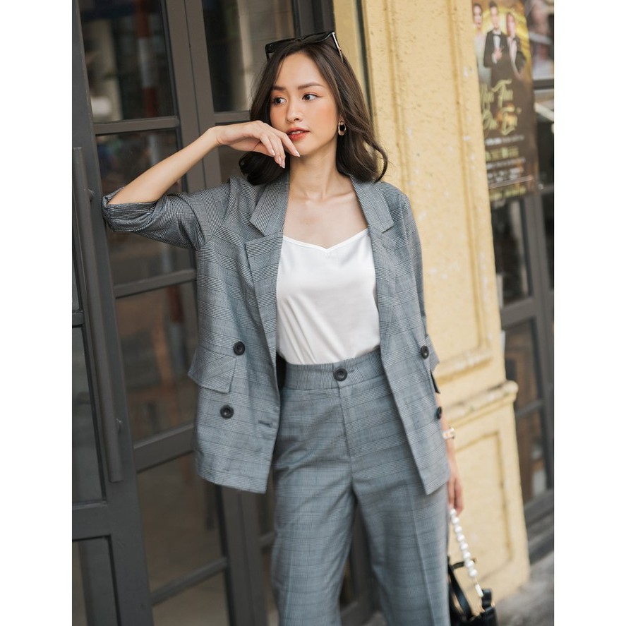 [ HÀNG CÓ SẴN ]Set vest nữ Caron blazer nữ phong cách cơ bản trẻ trung năng động (Áo vest + Quần âu)