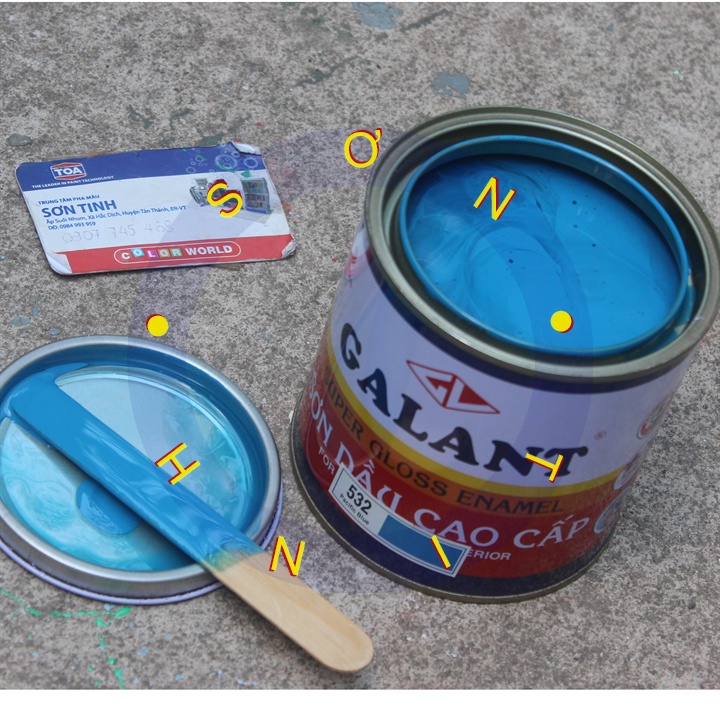 Sơn dầu bóng MÀU XANH DƯƠNG YAMAHA 532 800ml galant PACIFIC BLUE (Tập Đoàn URAI - Thái Lan) cho gỗ, tôn, sắt thép