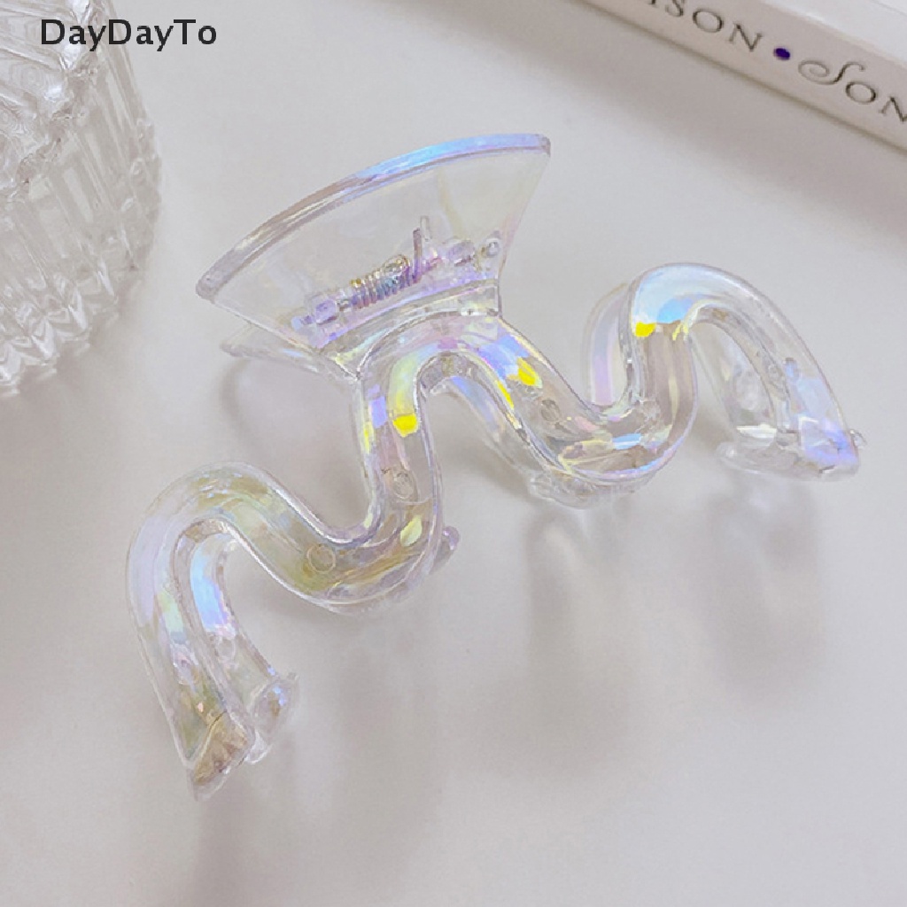 Kẹp Tóc Càng Cua Màu Laser Gradient Ngọt Ngào Thời Trang Mùa Hè Cho Nữ