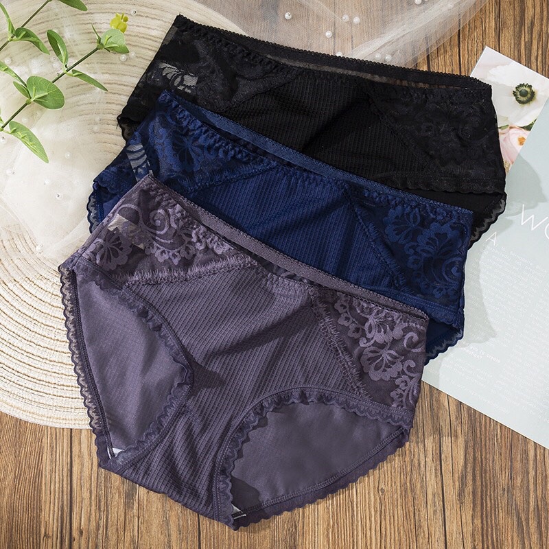 Sét 5 quần lót su phối ren viền mới 2217 form size 45-58kg