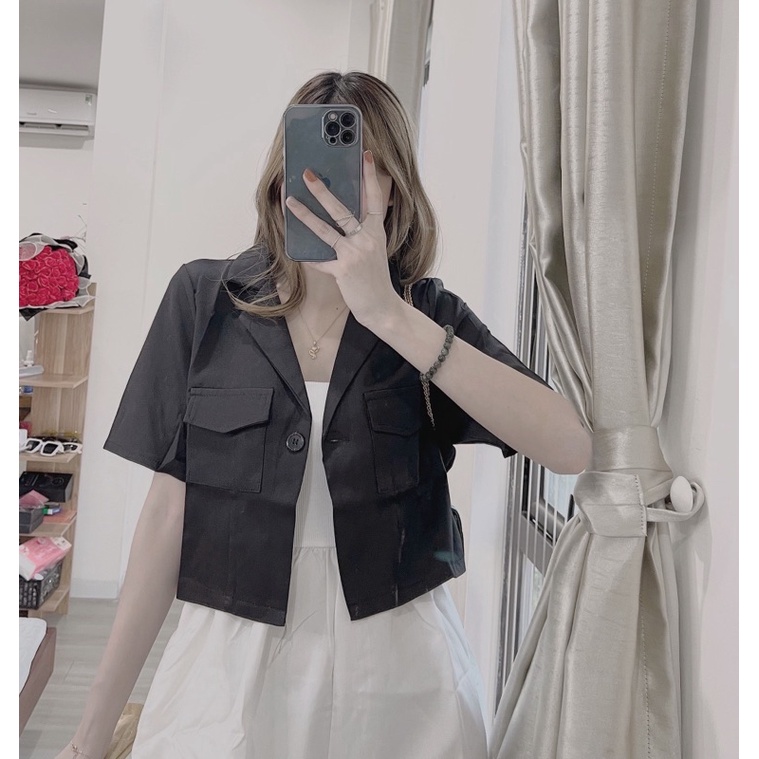 Váy quây + áo vest dáng ngắn hàng quảng châu ( ảnh thật) | BigBuy360 - bigbuy360.vn