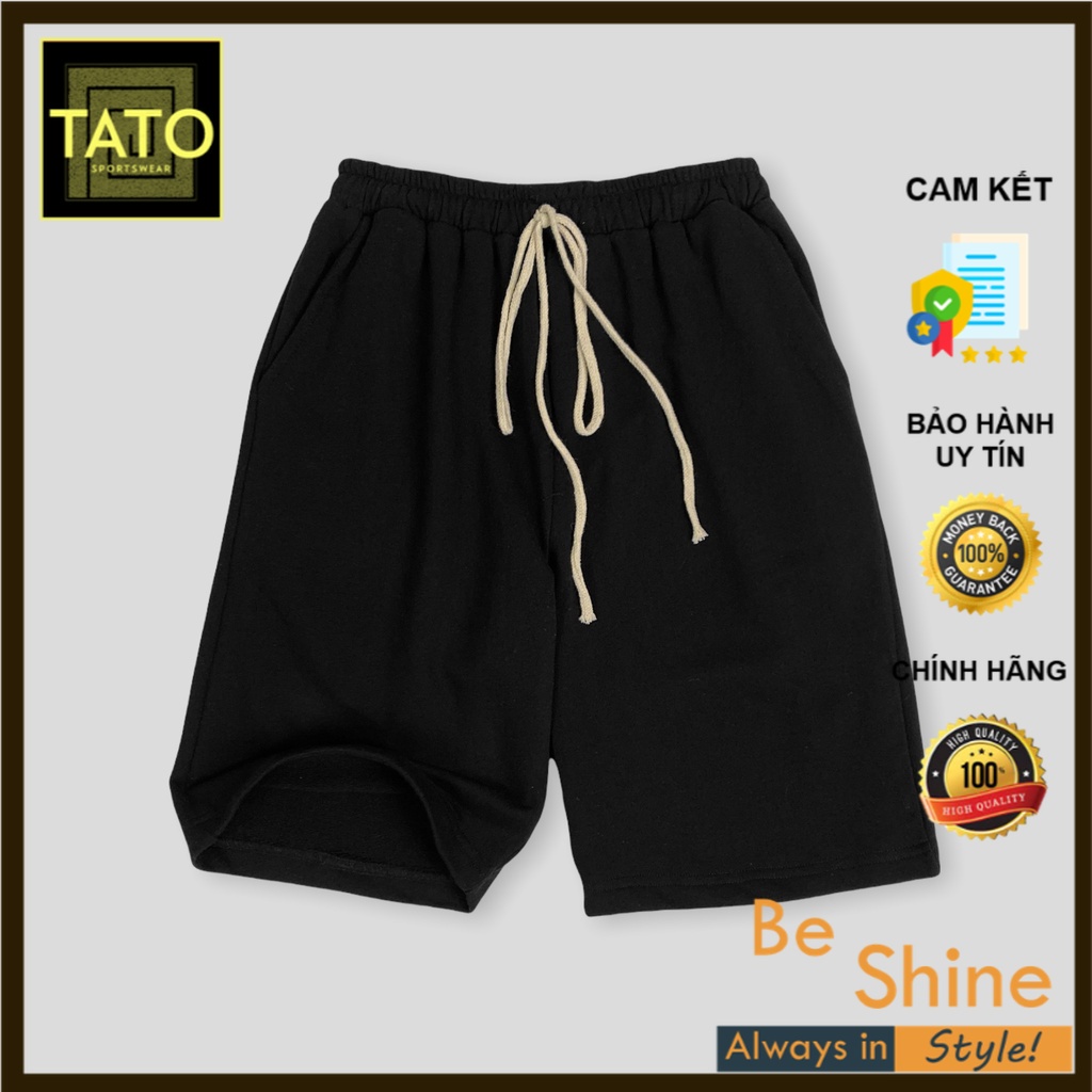 Quần Short Trơn TATO , Quần Thể Thao Thun Da Cá Thoáng Mát - TATO Unisex Clothing