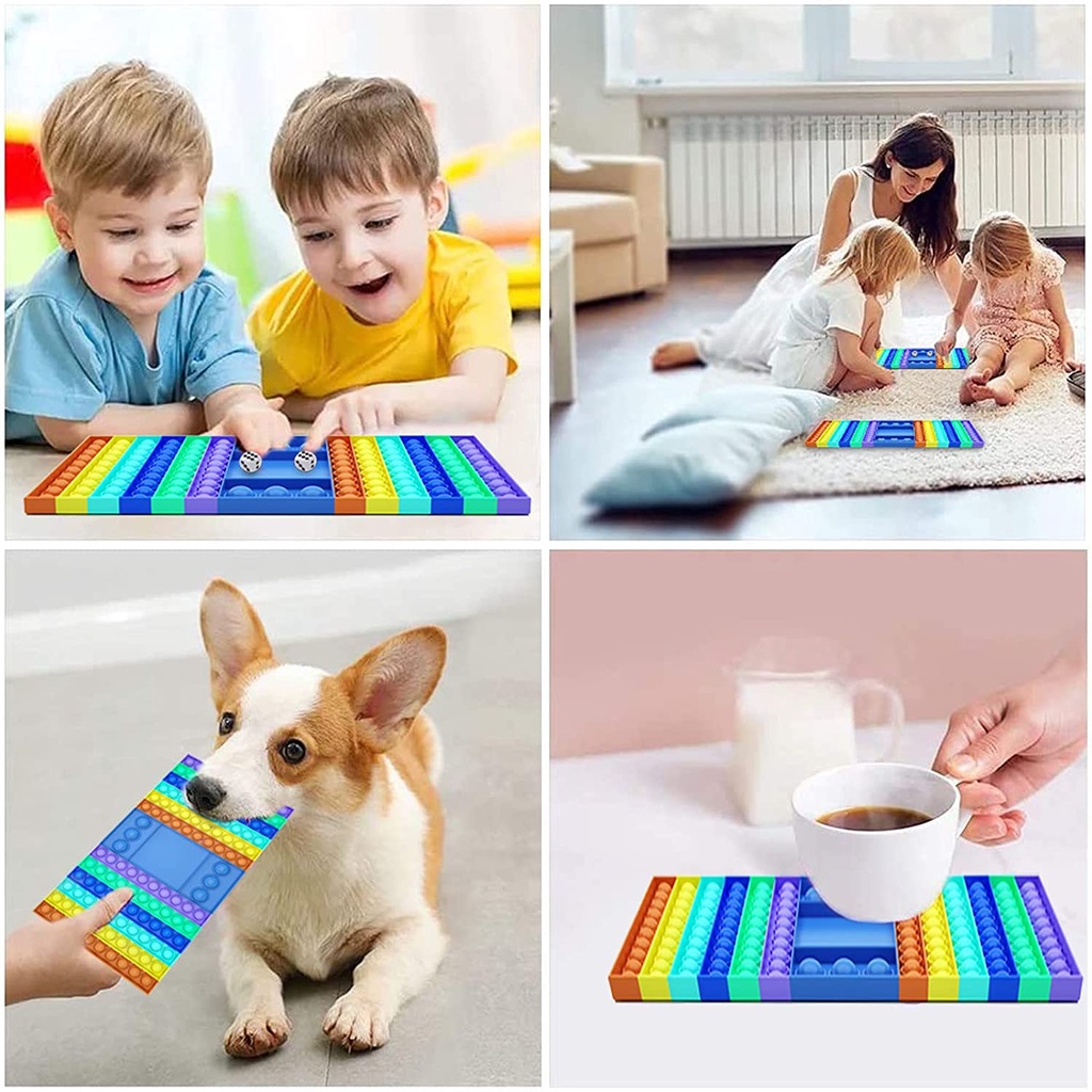 Máy Chơi Pop It điện tử Pro Đồ Chơi Bàn Cờ Cầu Vồng Lớn Giảm Căng Thẳng Cho Trẻ Em
