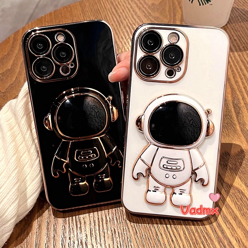 Ốp Điện Thoại Silicon Mềm Chống Sốc Có Giá Đỡ Hình Phi Hành Gia Sang Trọng Cho Xiaomi Mi 10 9 8 10T Lite Pro 10S 10i
