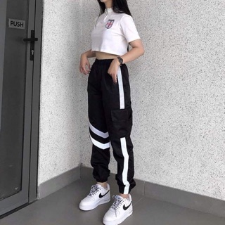 Quần JOGGER 2 SỌC PHẢN QUANG Unisex [Chụp flash mới phản quang]