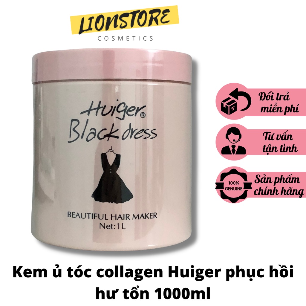 Kem hấp ủ tóc collagen Huiger phục hồi hư tổn 1000ml dành cho cả nam và nữ