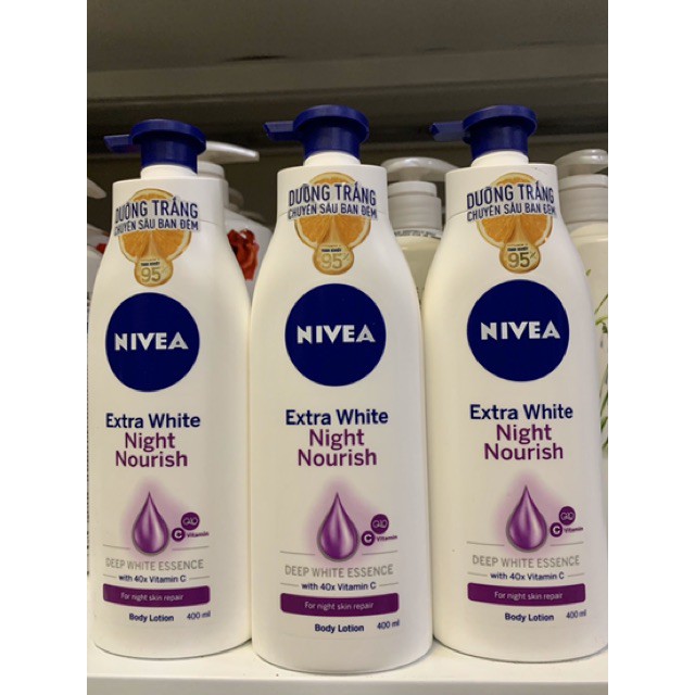 Sữa Dưỡng Thể Trắng Da Nivea Extra White Ban Đêm 400ml