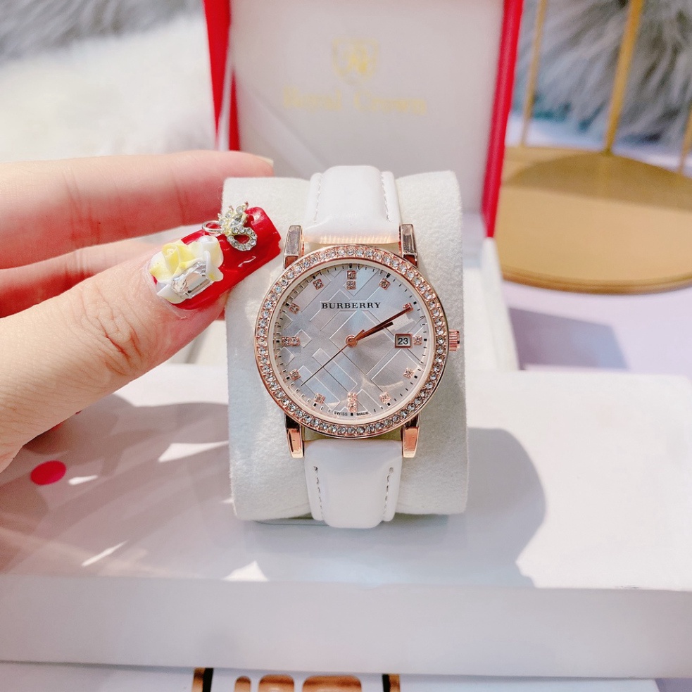 Đồng hồ nữ Bbr mặt tròn quai da mềm siêu bền , đồng hồ chống nước tốt | BigBuy360 - bigbuy360.vn